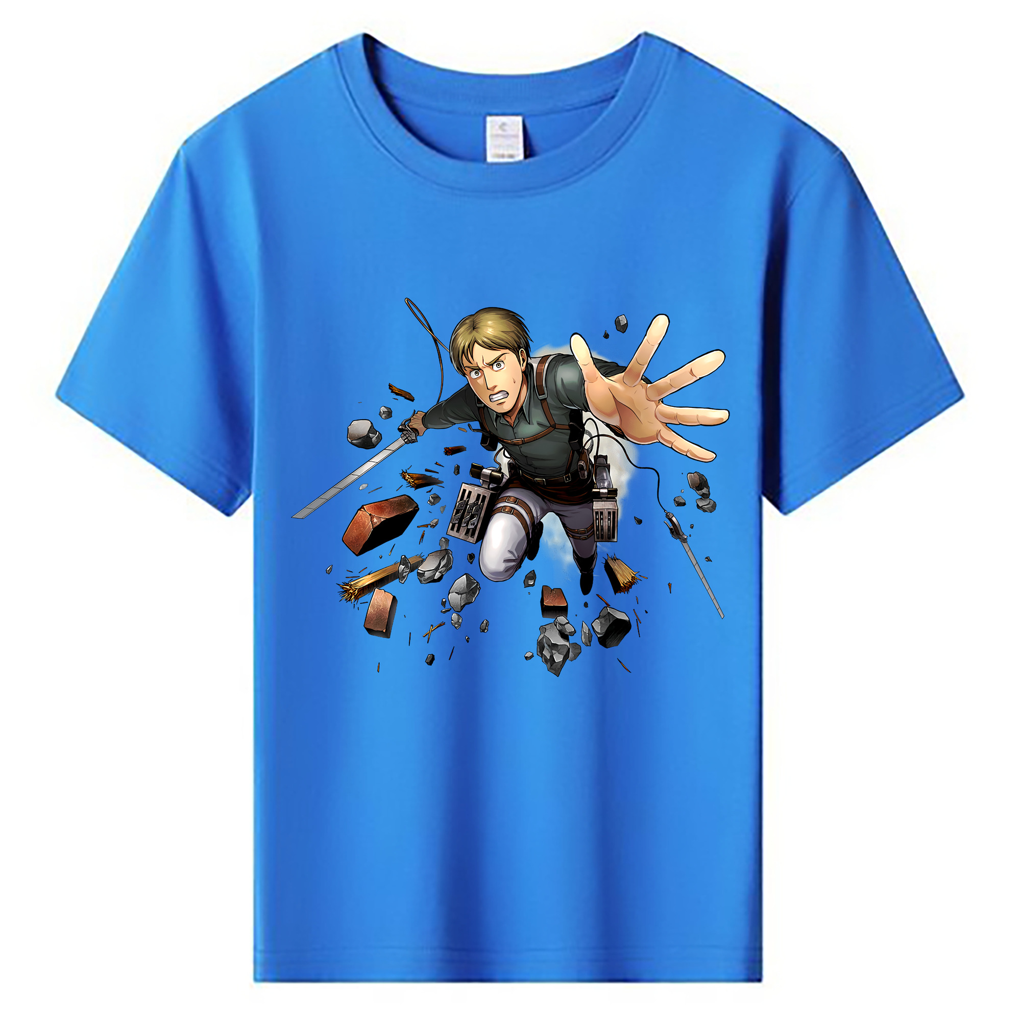 （画像用） 進撃の巨人 Attack on Titan 綿100％キッズTシャツ（フロントプリント）